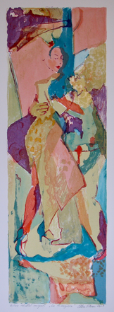 La Milonguera - 60 x 20 cm -  kr 2.600,- u.ramme - serigrafi/silketrykk