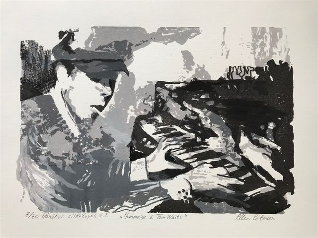 Hommage à Tom Waits - 19 x 28,5 cm -  kr 1450,- u.ramme - silketrykk/serigrafi
